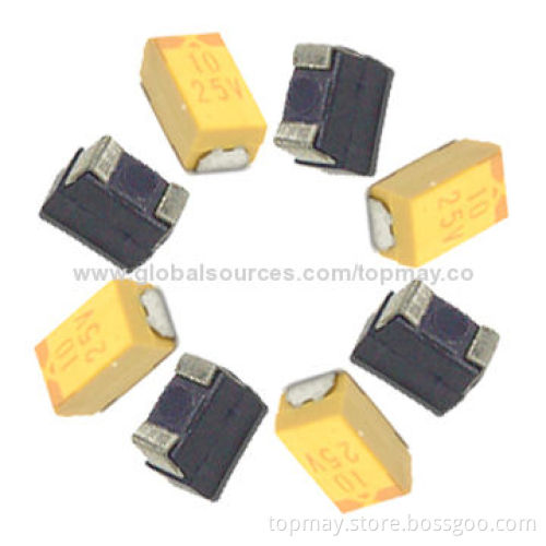 SMD Tantalum Chip Capacitors with 4 to 50V Rated Voltage, Suitable for Military Equipment/ComputersNew